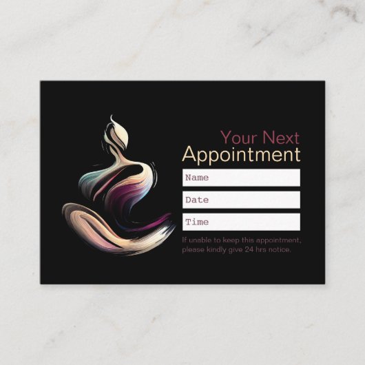 Yoga Meditatie Instructeur Lotus Pose Brush Stroke Afsprakenkaartje (Voorkant)