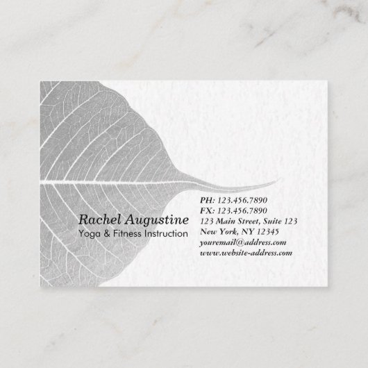 Yoga Meditatie Instructeur Lotus Pose Brush Stroke Afsprakenkaartje (Achterkant)