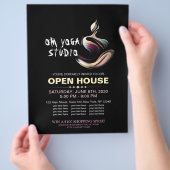 Yoga Meditatie Instructeur Lotus Pose Brush Stroke Flyer (Hand)