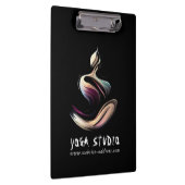 Yoga Meditatie Instructeur Lotus Pose Brush Stroke Klembord (Rechts)