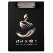 Yoga Meditatie Instructeur Lotus Pose Brush Stroke Klembord (Voorkant)