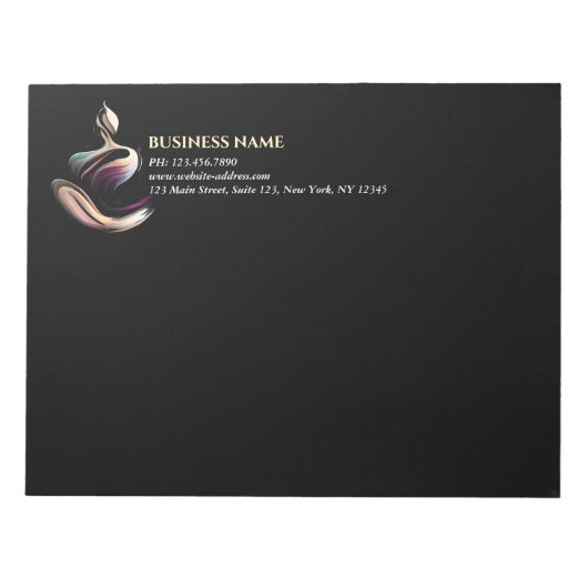 Yoga Meditatie Instructeur Lotus Pose Brush Stroke Notitieblok (Voorkant)