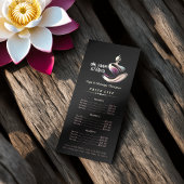 Yoga Meditatie Instructeur Lotus Pose Brush Stroke Reclamekaart