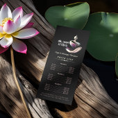 Yoga Meditatie Instructeur Lotus Pose Brush Stroke Reclamekaart