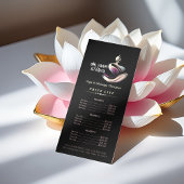 Yoga Meditatie Instructeur Lotus Pose Brush Stroke Reclamekaart