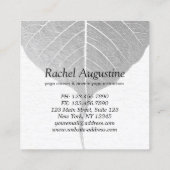 Yoga Meditatie Instructeur Lotus Pose Brush Stroke Vierkante Visitekaartje (Achterkant)