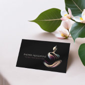 Yoga Meditatie Instructeur Lotus Pose Brush Stroke Visitekaartje