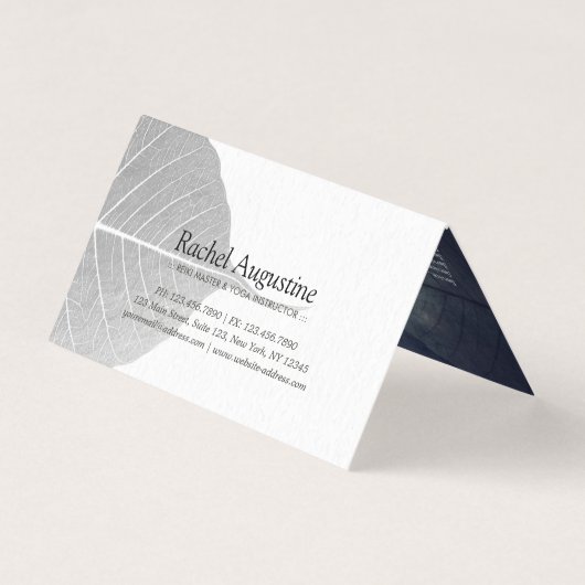 Yoga Meditatie Instructeur Lotus Pose Brush Stroke Visitekaartje (Achterkant)