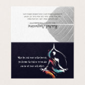 Yoga Meditatie Instructeur Lotus Pose Brush Stroke Visitekaartje (Buitenkant ongevouwen)