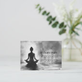 Yoga Meditatie Instructeur Lotus Pose Class Pass Klantenkaartje (Staand voorkant)