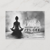 Yoga Meditatie Instructeur Lotus Pose Inkt Schilde Aanbevelingskaartje (Voorkant)