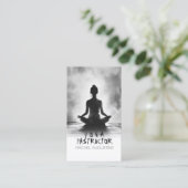 Yoga Meditatie Instructeur Lotus Pose Inkt Schilde Afsprakenkaartje (Staand voorkant)