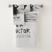 Yoga Meditatie Instructeur Lotus Pose Inkt Schilde Bad Handdoek (Insitu)