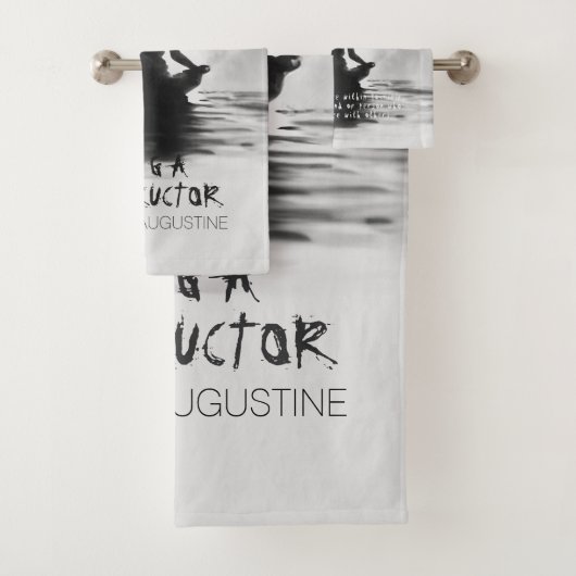 Yoga Meditatie Instructeur Lotus Pose Inkt Schilde Bad Handdoek (Insitu)