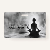 Yoga Meditatie Instructeur Lotus Pose Inkt Schilde Badge (Achterkant)