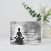 Yoga Meditatie Instructeur Lotus Pose Inkt Schilde Briefkaart (Staand voorkant)