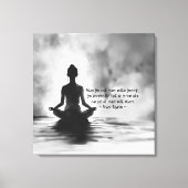 Yoga Meditatie Instructeur Lotus Pose Inkt Schilde Canvas Afdruk (Voorkant)