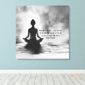 Yoga Meditatie Instructeur Lotus Pose Inkt Schilde Canvas Afdruk (Insitu (Houten vloer))