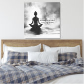 Yoga Meditatie Instructeur Lotus Pose Inkt Schilde Canvas Afdruk (Insitu (Slaapkamer))