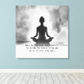 Yoga Meditatie Instructeur Lotus Pose Inkt Schilde Canvas Afdruk (Insitu (Houten vloer))