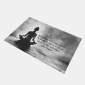 Yoga Meditatie Instructeur Lotus Pose Inkt Schilde Deurmat (Schuin)