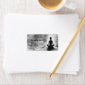 Yoga Meditatie Instructeur Lotus Pose Inkt Schilde Etiket (Insitu)