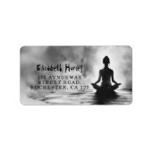 Yoga Meditatie Instructeur Lotus Pose Inkt Schilde Etiket (Voorkant)