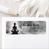 Yoga Meditatie Instructeur Lotus Pose Inkt Schilde Etiket (Insitu)