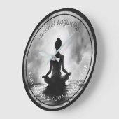 Yoga Meditatie Instructeur Lotus Pose Inkt Schilde Grote Klok (Hoek)