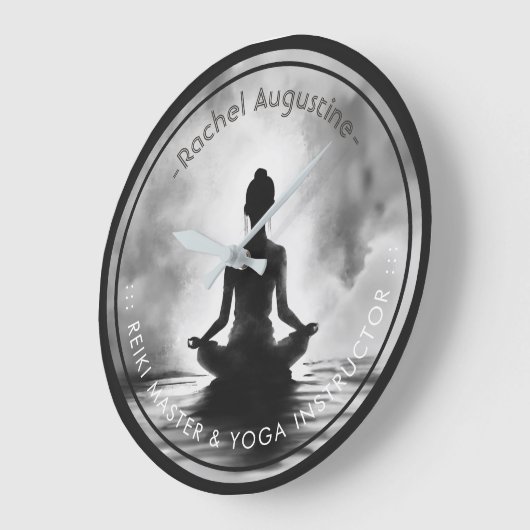 Yoga Meditatie Instructeur Lotus Pose Inkt Schilde Grote Klok (Hoek)