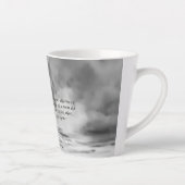 Yoga Meditatie Instructeur Lotus Pose Inkt Schilde Latte Mok (Rechts)