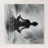 Yoga Meditatie Instructeur Lotus Pose Inkt Schilde Legpuzzel (Horizontaal)