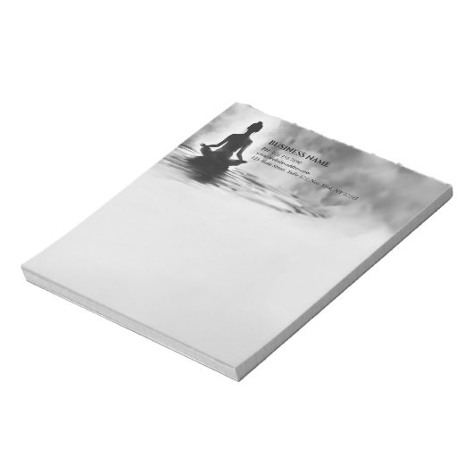 Yoga Meditatie Instructeur Lotus Pose Inkt Schilde Notitieblok (Linkerzijde)