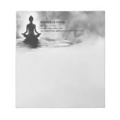 Yoga Meditatie Instructeur Lotus Pose Inkt Schilde Notitieblok (Voorkant)