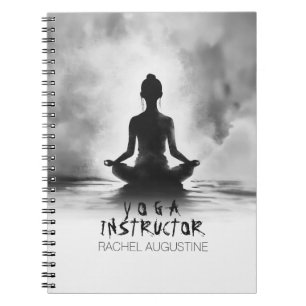 Yoga Meditatie Instructeur Lotus Pose Inkt Schilde Notitieboek
