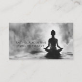 Yoga Meditatie Instructeur Lotus Pose Inkt Schilde Visitekaartje (Voorkant)