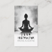Yoga Meditatie Instructeur Lotus Pose Inkt Schilde Visitekaartje (Voorkant)