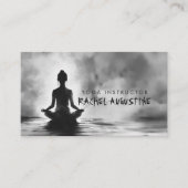 Yoga Meditatie Instructeur Lotus Pose Inkt Schilde Visitekaartje (Voorkant)