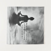 Yoga Meditatie Instructeur Lotus Pose Inkt Schilde Wandkleed (Voorkant (horizontaal))