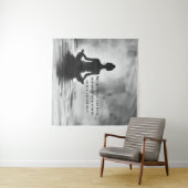 Yoga Meditatie Instructeur Lotus Pose Inkt Schilde Wandkleed (In Situ (horizontaal))