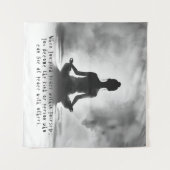 Yoga Meditatie Instructeur Lotus Pose Inkt Schilde Wandkleed (Voorkant (horizontaal))