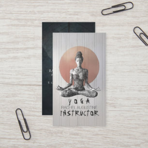 Yoga Meditatie Instructeur Lotus Pose Reiki Master Visitekaartje