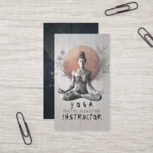 Yoga Meditatie Instructeur Lotus Pose Reiki Master Visitekaartje
