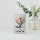 Yoga Meditatie Instructeur Lotus Pose Reiki Master Visitekaartje (Staand voorkant)