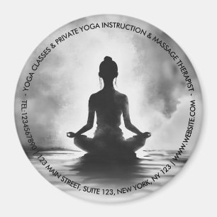 Yoga Meditatie Instructeur Lotuspositie Inktekenin Magneet
