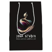 Yoga Meditatie Instructeur Lotuspositie Kwaststree Medium Cadeauzakje (Voorkant)