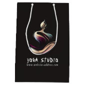 Yoga Meditatie Instructeur Lotuspositie Kwaststree Medium Cadeauzakje (Achterkant)