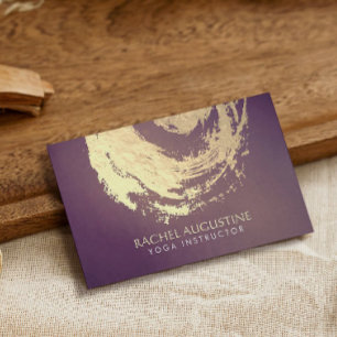 Yoga Meditatie Instructeur Paars Goud ZEN Symbool Visitekaartje