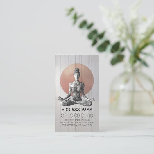 Yoga Meditatie Instructeur Reiki Master Class Pass Klantenkaartje (Staand voorkant)