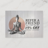 Yoga Meditatie Instructeur Reiki Master Lotus Pose Aanbevelingskaartje (Voorkant)